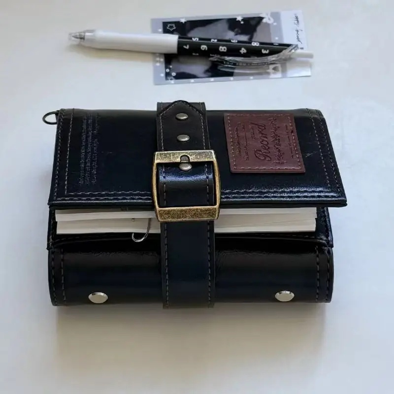 Vintage Leather Journal Notebook - Journal vintage en cuir pliable en