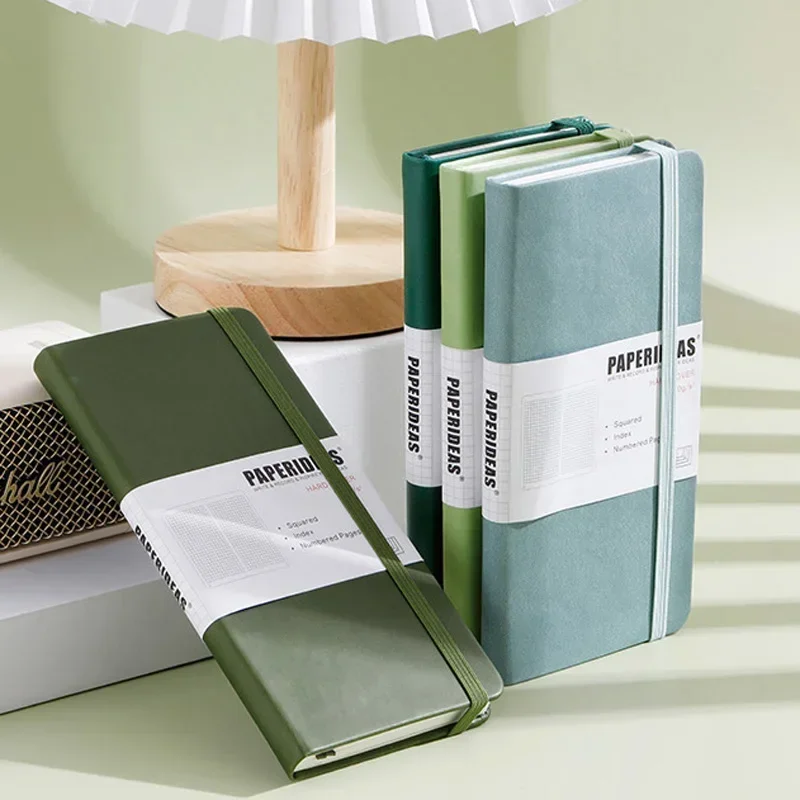 Vintage Leather Journal Notebook - Carnet de voyage numéroté, poche de