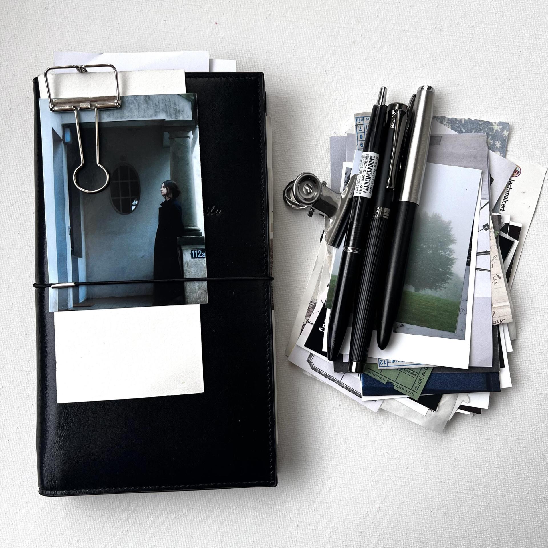 Carnet A6 en cuir noir à feuil - Vintage Leather Journal Notebook avis et prix